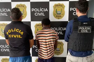Suspeito de furtos é preso ao tentar fugir de canoa durante operação em Floriano (Foto: Divulgação/Polícia Civil)