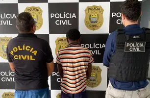 Suspeito de furtos é preso ao tentar fugir de canoa durante operação em Floriano (Foto: Divulgação/Polícia Civil)