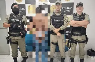 Suspeito de sequestrar e abusar sexualmente de idosa é preso em Antônio Almeida (Foto: Divulgação/PMPI)