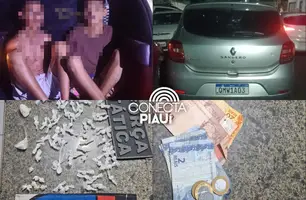 Suspeitos de roubo e sequestro são presos na zona Leste de Teresina (Foto: Reprodução)
