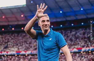 Treinador chegou a marca de 300 jogos no comando do Leão. (Foto: (Foto: Matheus Lotif/Fortaleza))