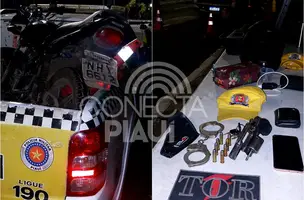 Vigilante de supermercado é preso com moto roubada e arma em Teresina (Foto: Reprodução)