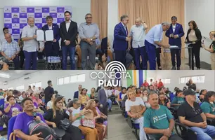 Wellington Dias participa de cerimônia de adesão do 'Acredita no Primeiro Passo' (Foto: James Rodrigues / Conecta Piauí)