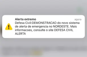 Alerta teste da Defesa Civil (Foto: Print/Conecta Piauí)