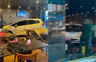 Carro invade restaurante do Carvalho da Homero dois meses após caso semelhante (Foto: Reprodução)