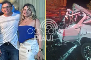 Casal de médicos que colidiu na traseira de caminhão está internado em UTI (Foto: Reprodução)