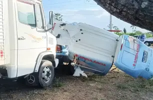 Colisão entre ambulância e caminhão deixa quatro mortos no interior do Ceará (Foto: Reprodução)