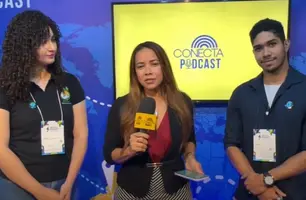 Conecta Podcast recebe estudantes da UESPI durante Brazil Energy Conference (Foto: Conecta Piauí)