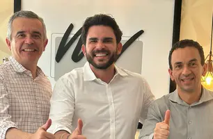 Dr. Marcus Vinícius recebe secretários Ivanovick e Washington Bonfim em Floriano (Foto: Reprodução)