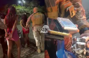 Duas mulheres são presas com mais de 150 porções de maconha em Teresina (Foto: Repórter 12/Conecta Piauí)