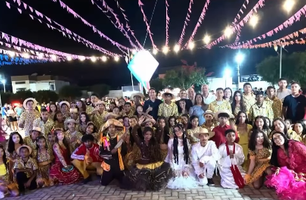 Escolas de Caracol encantam na segunda noite do Festival de Quadrilha (Foto: Reprodução)