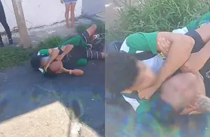 Estudante reage a assalto e imobiliza suspeito com mata-leão em Teresina (Foto: Reprodução)