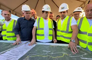 Fonteles e Leo Sobral visitam obras de rodovia com 111 km de extensão dos Cerrados (Foto: Reprodução)