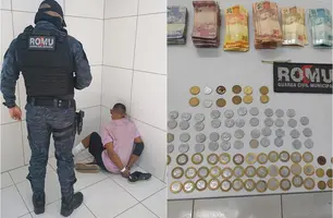 GCM de Timon prende homem em flagrante após arrombamento em farmácia (Foto: Reprodução)