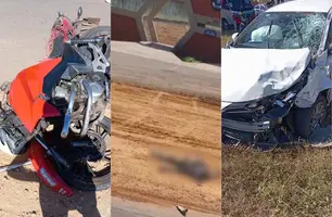 Grave acidente deixa dois mortos em frente a penitenciária Major César, em Altos (Foto: Reprodução)