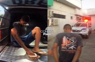 Homem suspeito de série de roubos de motocicletas é preso em Teresina (Foto: Repórter 12/Conecta Piauí)
