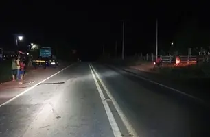 Idoso piauiense morre atropelado na BR-135 no Maranhão; condutor fugiu do local (Foto: Reprodução/PRF MA)