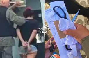 Irmã perfura jovem que cortou cabelo de sua irmã deficiente em escola de Teresina (Foto: Repórter 12/Conecta Piauí)