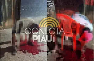 Jovem é assassinado com vários tiros e morre em cadeira de bar em Nazária (Foto: Reprodução)