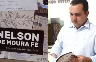 Márcio Moura prestigia lançamento de livro sobre trajetória de Nelson de Moura Fé (Foto: Reprodução/Redes Sociais)