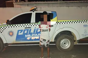 Motociclista é preso por dirigir embriagado em alta velocidade no centro de Pio IX (Foto: Divulgação/PMPI)