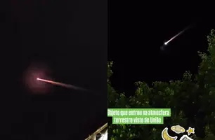 Objeto entra na atmosfera e é avistado em várias cidades do Piauí e Maranhão (Foto: Reprodução/Clique União)