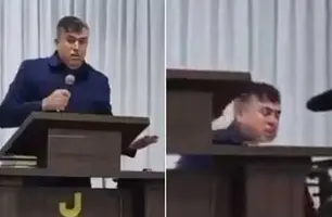 Pastor morre durante pregação com transmissão ao vivo (Foto: Reprodução)