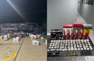Polícia intercepta ônibus carregado de drogas em Colônia do Gurguéia (Foto: Reprodução/SSP)