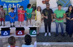 Prefeito de Hugo Napoleão inaugura praça com academia de saúde (Foto: Reprodução)