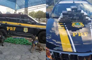 PRF apreende mais de 65 kg de drogas e quatro são presos em Teresina e Valença (Foto: Divulgação/PRF)