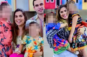 Riassa Dourado e as filhas (Foto: Reprodução)