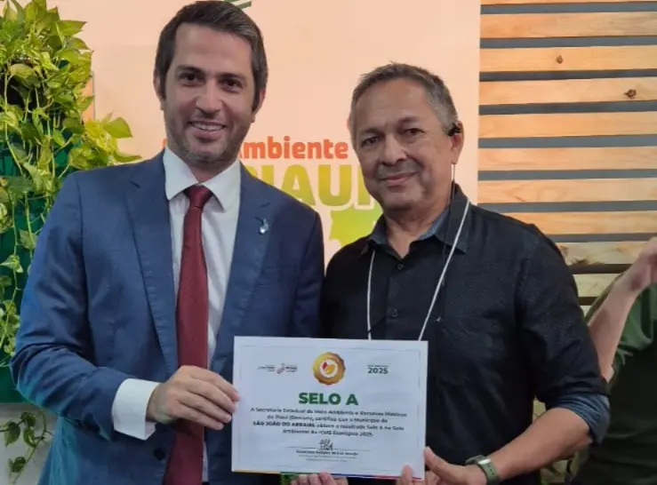 São João do Arraial recebe Selo A do ICMS Ecológico 2025