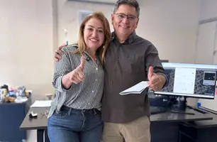 Superintendente regional do DNIT, Dr. Ribamar Bastos e deputada Simone Pereira (Foto: Reprodução)