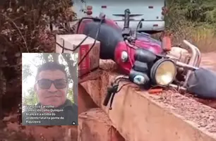 Agricultor morre após cair de ponte estreita em Barras (Foto: Reprodução)