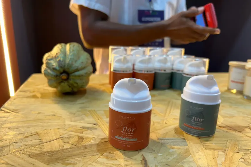 Alguns produtos da Cacau Bio Cosméticos