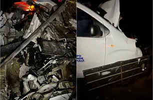 Ambulância colide com boi na pista e deixa cinco pessoas feridas no interior do PI (Foto: Reprodução)