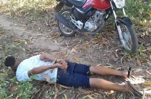 Assaltante disfarçado de entregador é preso após roubar moto em Teresina (Foto: Reprodução)