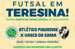 Atlético Piauiense inicia venda de ingressos para jogo contra o Vasco (Foto: Reprodução)