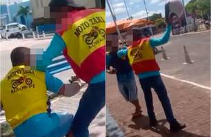 Briga de mototaxistas chama a atenção em Altos: 'Respeita mulher de homem casado' (Foto: Reprodução) Briga de mototaxistas chama a atenção em Altos: 'Respeita mulher de homem casado' (Foto: Reprodução)