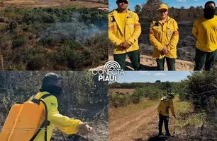 Brigada Municipal contém princípio de incêndio em José de Freitas e faz alerta (Foto: Reprodução)