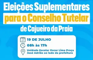Cajueiro da Praia se prepara para votar no novo Conselho Tutelar (Foto: Reprodução-redes sociais)
