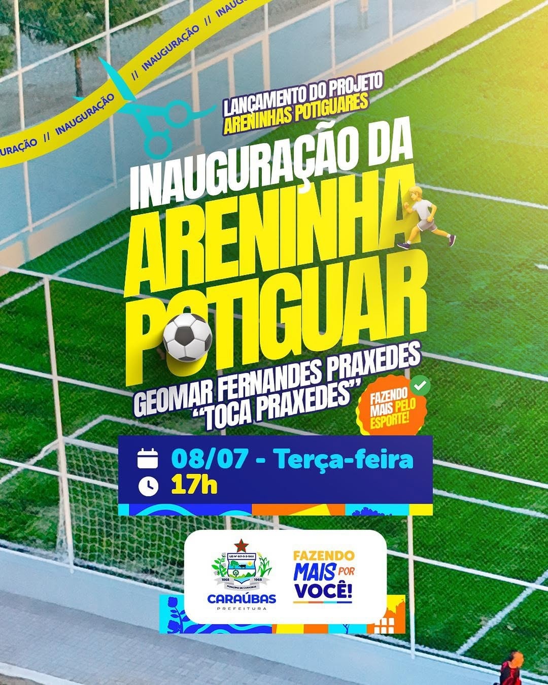 Caraúbas inaugura Areninha de Futebol Society no dia 8 de julho