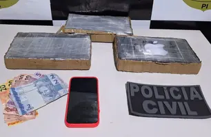 Casal é preso após receber carga avaliada em até R$ 400 mil de cocaína em Picos (Foto: Divulgação/PMPI)