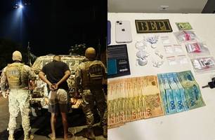 Casal é preso por tráfico de drogas após tentar fugir na zona Leste de Teresina (Foto: Divulgação/BEPI/Ascom)