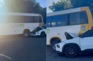 Colisão entre três veículos deixa motorista ferido em Parnaíba (Foto: Reprodução)