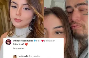 Comentário de Whindersson Nunes em post de jovem levanta rumores de affair (Foto: Reprodução)