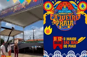 Confira os preparativos para dois dias de festa junina em Cajueiro da Praia (Foto: Reprodução-redes sociais)