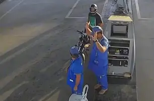 Criminoso assalta frentistas em posto de combustíveis em Barão de Grajaú (Foto: Reprodução)