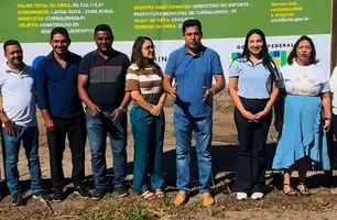 Curralinhos inicia construção de quadra poliesportiva em Lagoa Nova (Foto: Reprodução)