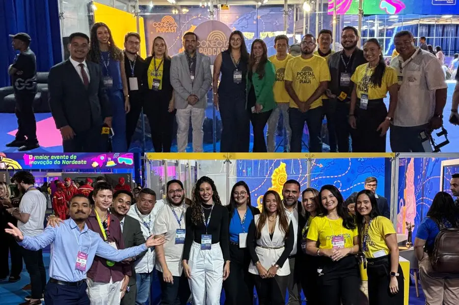 Equipe do Conecta Piauí que esteve no local - Outra parte da equipe trabalhou incansavelmente da nossa base, para que toda a cobertura fluísse bem